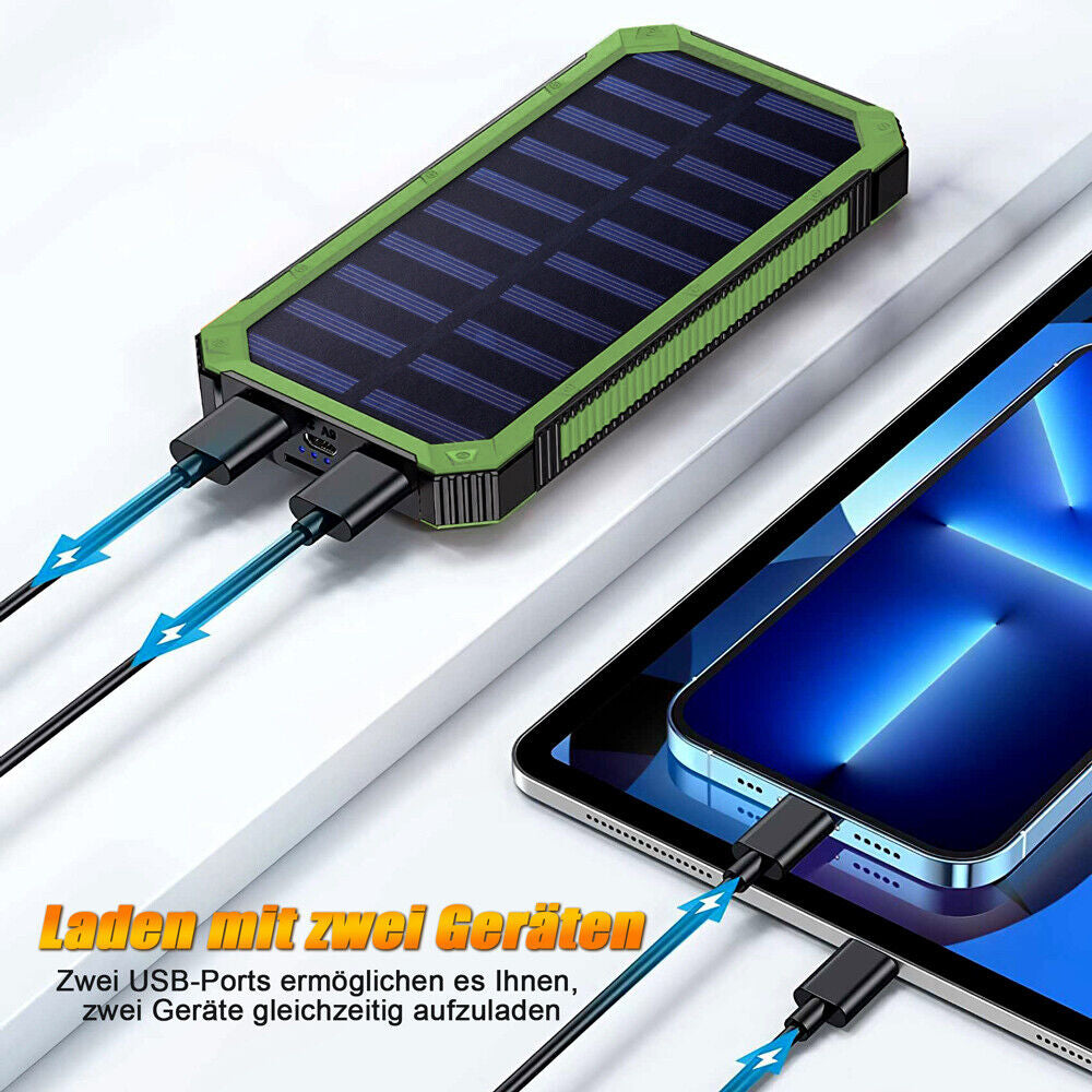9000000Mah Solar Power Bank Portable Charger Battery Pack 