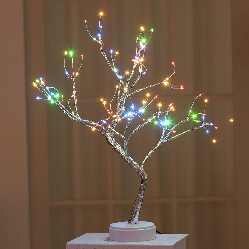 Tabletop Tree Lamp Decorative With LED Lights