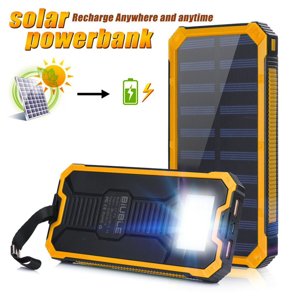 9000000Mah Solar Power Bank Portable Charger Battery Pack 